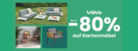 Conforama Aktion: Bis zu 80% Rabatt auf Gartenmöbel Conforama Aktion: Bis zu 80% Rabatt auf Gartenmöbel